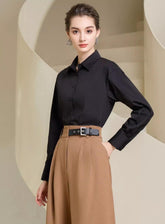 Tuxedo Long Sleeve Blouse